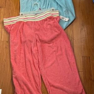 Cozy women’s size 1X terry cloth sweatpants in Pink